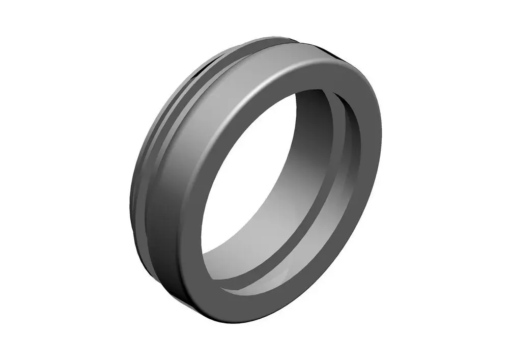 Ring mit glatter Oberfläche, möglicherweise eine Dichtung von Bosch, in metallischem Farbton ohne erkennbare Maße oder spezifische Details.